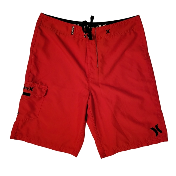 Hurley Swim Hurley Mens Swim Trunks Drawstring Waist Logo Reg Fit